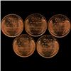 Image 2 : 1947D Lincoln 1c MS65 RB 5pcs (COI-10258)