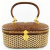 Image 1 : Finely Hand-woven Lipao Gold Plate Handbag (ACT-402)