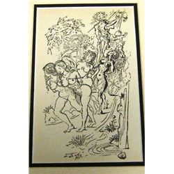 Antique Salvador Dali  1947 Lithograph