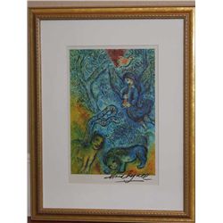 Marc Chagall Hand Signed Lithograph In Colors