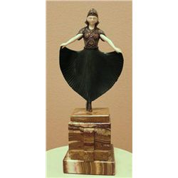 Chiparus - "Actress" -Bronze And Ivory Sculpture