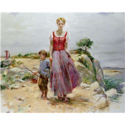 PINO HAND SIGNED GICLEE ON CANVAS "CLIFFSIDE RETREAT"