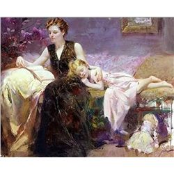 PINO HAND SIGNED GICLEE ON CANVAS "PRECIOUS MOMENTS"