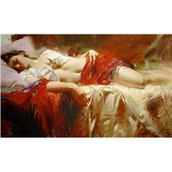 PINO HAND SIGNED GICLEE ON CANVAS "RESTFUL"