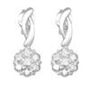 Image 1 : REDUCED!  Diamond Earrings Dangle Sterling Silver   New Comes with Gold pouch