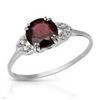 Image 1 : REDUCED!  GENUINE STERLING SILVER & GARNET RING