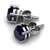 Image 1 : Sapphire 2.10ctw Earring 14kt White Gold