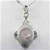 Image 1 : 32.ctw Agua Nueva Agate Silver Pendant