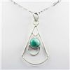 Image 1 : 16.5ctw Turquoise Silver Pendant