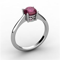 Ruby 1.05 ctw Ring 14kt White Gold