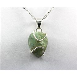 22.5ctw Prehnite Silver Pendant