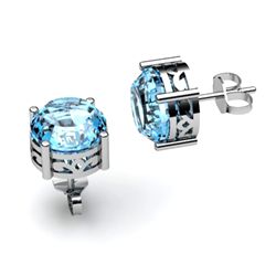 Topaz 3.10ctw Earring 14kt White Gold