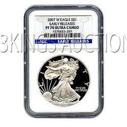 Certified Proof Silver Eagle PF70 2007 Early Release