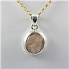 Image 1 : 25.ctw Rose Quartz Silver Pendant