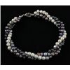 Image 2 : 153.1CTW 10" WHITE-BLACK RICE PEARL BRACELET METAL LOCK