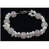 Image 2 : 137.21CTW 8" PETAL PINK FRESHWATER PEARL WITH CORAL BRA