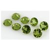 Image 1 : Peridot 10.36 ctw Loose Gemstone 7mm Round Cut