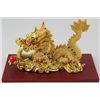 Image 1 : Golden Brass Chinese Dragon w/ Red Fire Ball for 2012