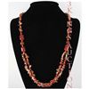 Image 1 : Natural 433.73ctw Orange Carnelian Quartz Silver Neckla