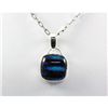 Image 1 : Dichroic Fused Glass in Sterling Silver Pendant, 4.6g