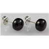 Image 1 : 16.39CTW BLACK RICE PEARL EARRING PHILIPPINES