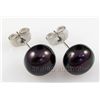 Image 2 : 16.39CTW BLACK RICE PEARL EARRING PHILIPPINES