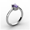 Image 1 : Tanzanite 0.48 ctw Ring 14kt White Gold