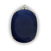 Image 1 : Sapphire Oval 87.51ctw Diamond Pendant 14k W/Y Gold