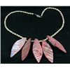 Image 2 : 179CTW 18" PEACH FRESHWATER CAPIZ PENDANT/MOTHER OF PEA