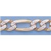 Image 1 : Pure Gold 16" 14k Gold-Yellow 6.0mm Rhod Figaro Chain