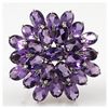 Image 2 : Amethyst 42.50 ctw Flower Design Earring 0.925 Silver