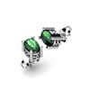 Image 1 : Emerald 1.04ctw Earring 14kt White Gold