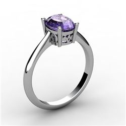 Tanzanite 0. 89 ctw Ring14kt White Gold