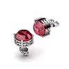 Image 1 : Garnet 3.20ctw Earring 14kt White Gold