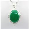 Image 1 : 42.5ctw Aventurine Green Silver Pendant