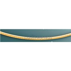 OMEGA NECKLACE 3mm 16in. 18.3 grs 14kt Y Gold