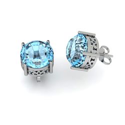 Aqua Marine 3.50ctw Earring 14kt White Gold