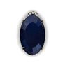 Sapphire Oval 76.12ctw Diamond Pendant 14k W/Y Gold