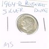 Image 1 : 1964-D ROOSEVELT SILVER DIME *RARE MS HIGH GRADE*!!