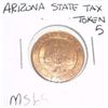 Image 1 : ARIZONA STATE 5 TAX LARGE TOKEN *RARE MS-65 HIGH GRADE**!!