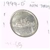 Image 1 : 1999-D NEW JERSEY QUARTER DOLLAR *RARE MS-65 HIGH GRADE*!!