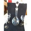 Image 1 : Crystal Decanter & 3 Glasses