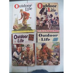 4-Vintage Outdoor Life Magazines