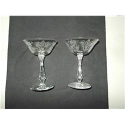 7-Crystal Etched Floral & Lace Pattern