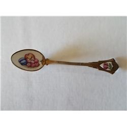 Enameled  Cherries and Plums Spoon