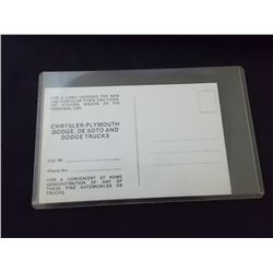 Hopalong Cassidy 1942 car ad postcard.