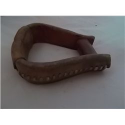 1-Leather wrapped wood Stirrup