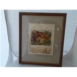 8. Antique litho 7 ½” x 9 ½” ‘Buffalo Hunting'