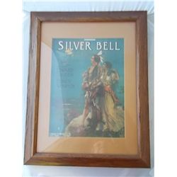 Vintage sheet music cover, matted and framed, ‘