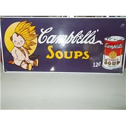 collectible 14” x 6” Campbell’s Soup advertising